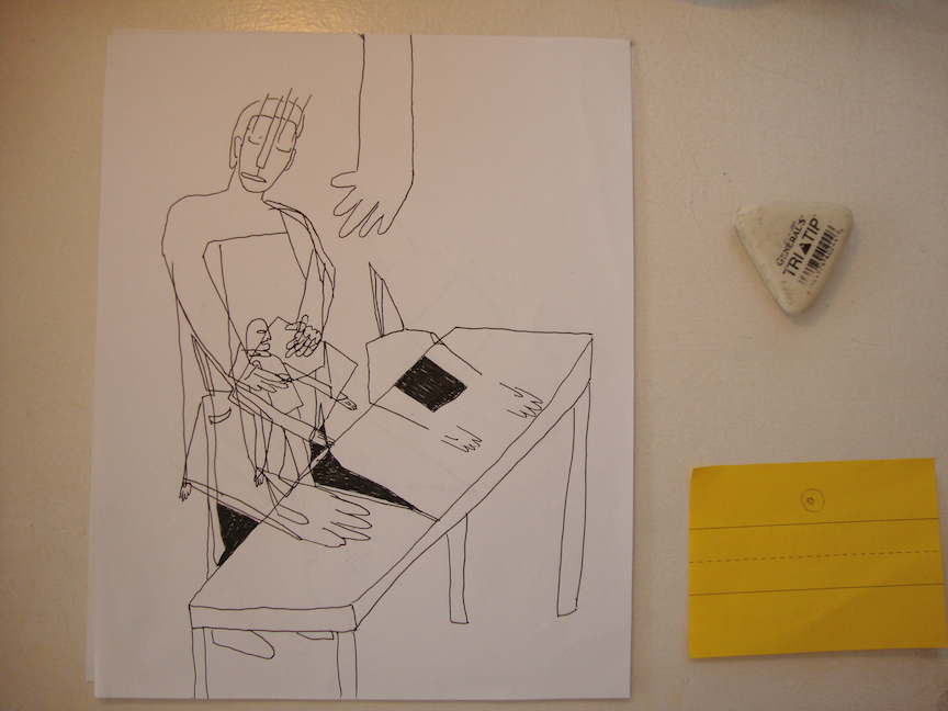 tablehands01 drawing of table hands page one